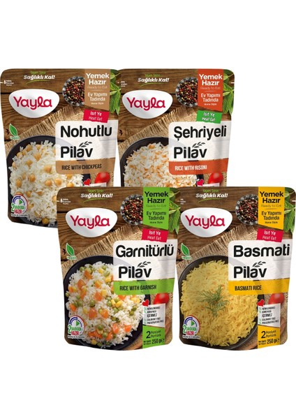4\'lü Yayla Yemek Hazır Pirinç Pilavı Karma Paket