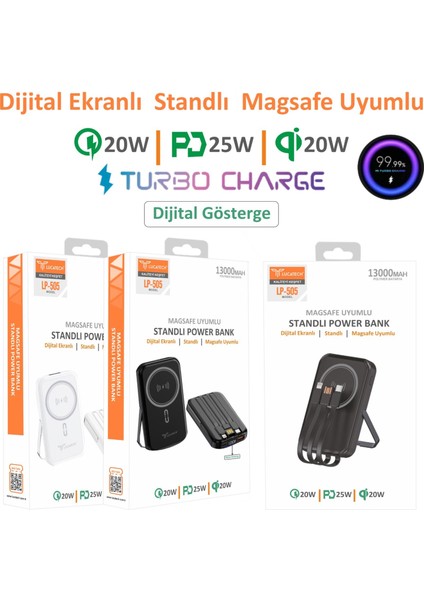 Samsung A20 / A20S / A21 / A21S / A22 / A23 / A24 / A25 Uyumlu Powerbank 13.000 Mah Magsafe
