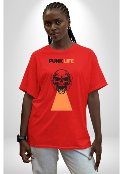 Efsane Sokak Tarzı Araba Kadın Erkek Ön Baskılı Kırmızı Pamuklu Tişört Penye Klasik modelleri