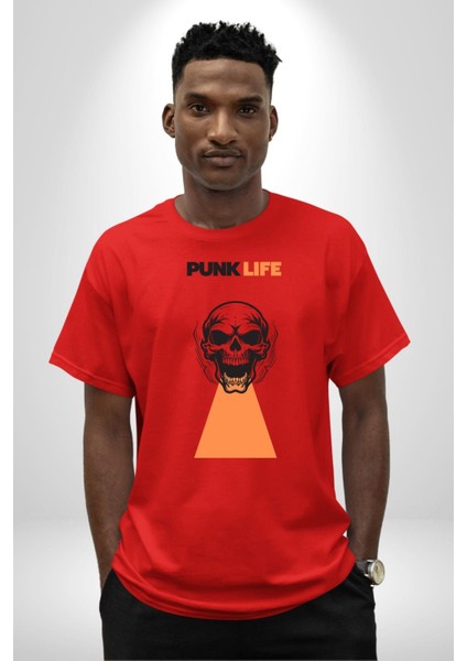 Efsane Sokak Tarzı Araba Kadın Erkek Ön Baskılı Kırmızı Pamuklu Tişört Penye Klasik fırsatları