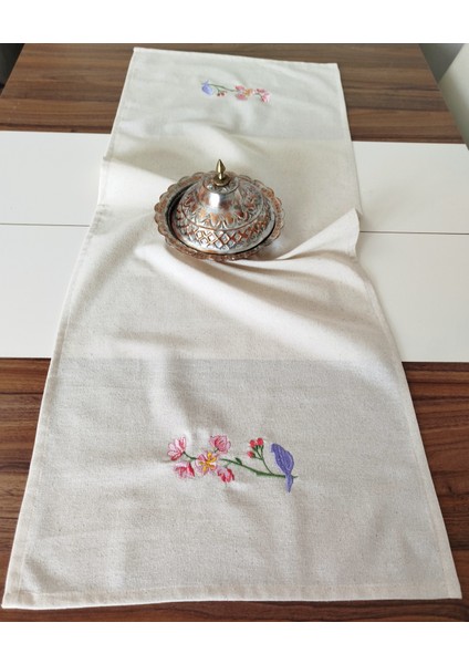 Buldan Ham Keten Otantik Yumuşacık Nakışlı 47X110 cm Runner modelleri