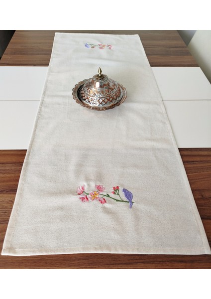 Buldan Ham Keten Otantik Yumuşacık Nakışlı 47X110 cm Runner indirimleri