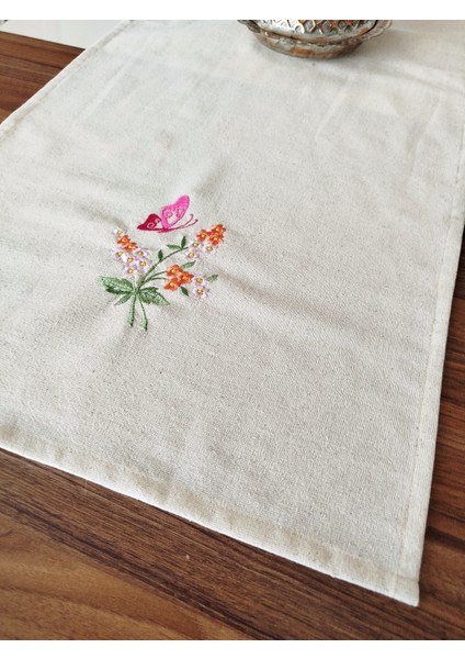 Buldan Ham Keten Otantik Yumuşacık Nakışlı 47X110 cm Runner indirimleri