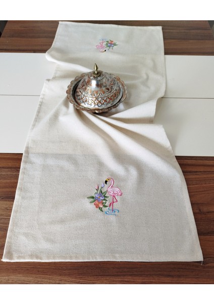 Buldan Ham Keten Otantik Yumuşacık Nakışlı 47X110 cm Runner fırsatları