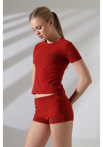 Kadın Vişne Çürüğü Şort Takım MSC4021