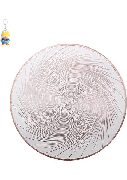 6 Adet Yemek Masası Mat Yağ Geçirmez Su Geçirmez Kaymaz Placemat Ev Yaratıcı Yuvarlak Girdap Pvc Mutfak Altlığı (Yurt Dışından)