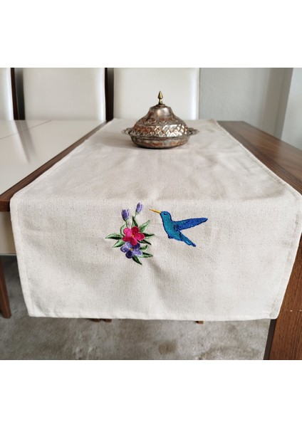 Buldan Ham Keten Otantik Yumuşacık Nakışlı 47X110 cm Runner