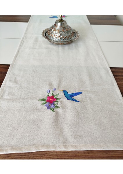 Buldan Ham Keten Otantik Yumuşacık Nakışlı 47X110 cm Runner fırsatları