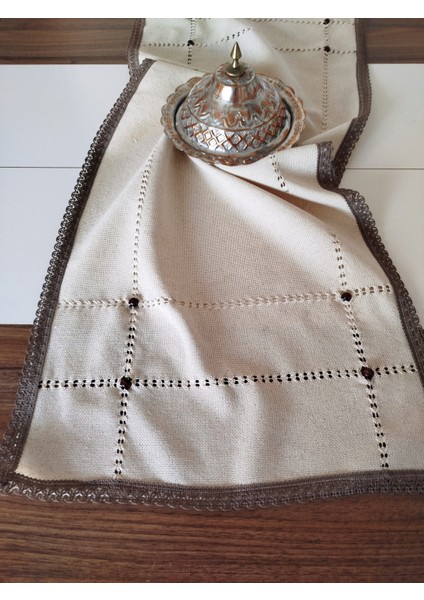 Buldan Ham Keten Otantik Yumuşacık Nakışlı 47X110 cm Runner indirimleri