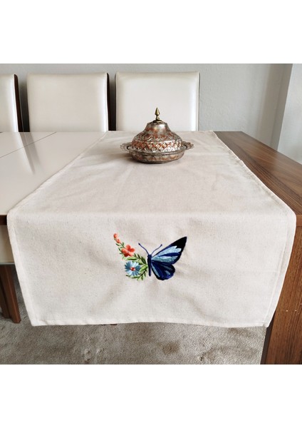 Buldan Ham Keten Otantik Yumuşacık Nakışlı 47X110 cm Runner indirimleri