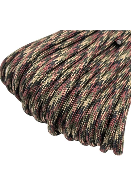 Polyester Paracord Ip 660 Lb 4 Mm Bordo Bej Desen 30 Metre