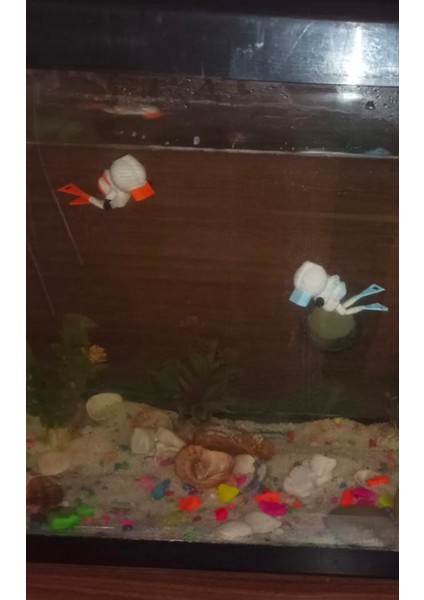 Dalgıç Akvaryum Dekoru Pla Malzeme 2 Adet 10 cm (Siyah) fiyatları