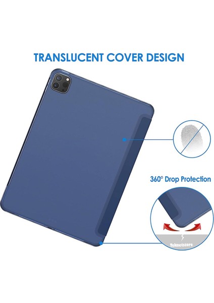 Apple iPad Pro 4. Nesil M2 2022 11 Inç Tablet Uyumlu Flip Smart Standlı Akıllı Kılıf Smart Cover modelleri
