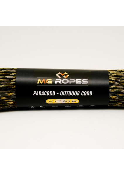 Polyester Paracord Ip 4 mm Kamuflaj Desen 30 Metre