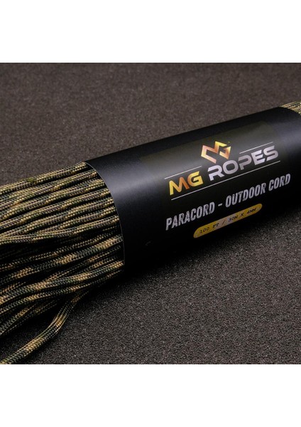 Polyester Paracord Ip 4 mm Kamuflaj Desen 30 Metre