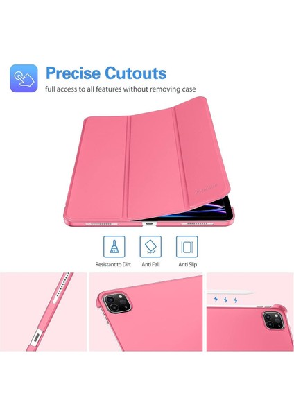 Apple iPad Pro 4. Nesil M2 2022 11 Inç Tablet Uyumlu Flip Smart Standlı Akıllı Kılıf Smart Cover