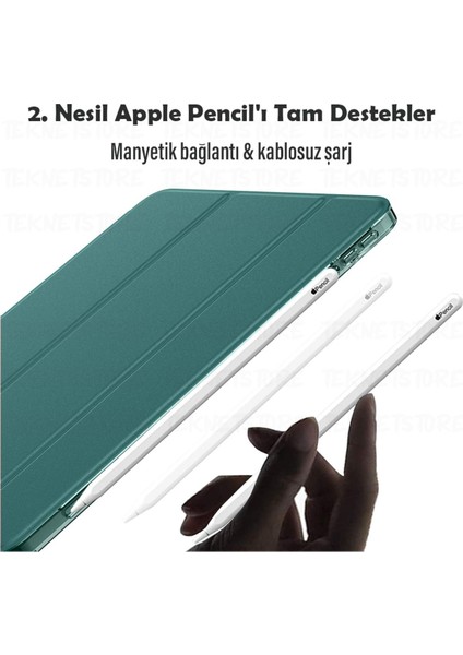 Apple iPad Air 11" M3 (2025) / M2 (2024) / Air 10.9" (2022 / 2020) Kılıf Kapaklı Standlı Uyku Modlu Smart