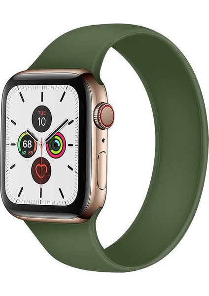 Watch 40MM Uyumlu Krd-31 Solo Loop Medium Kordon Zore - Yeşil