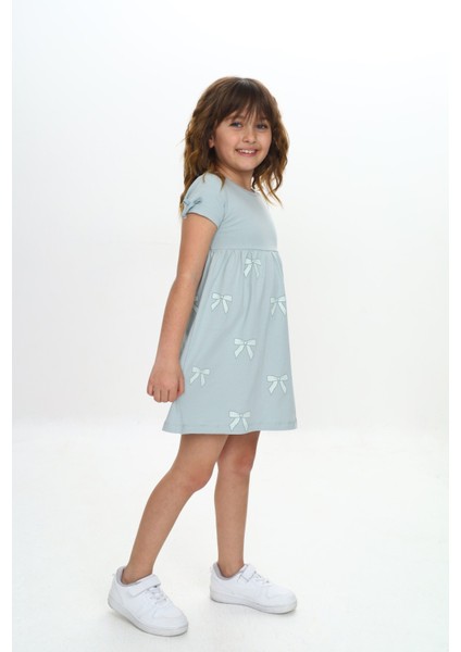 Kız Çocuk Fiyonk Baskılı Elbise fırsatları
