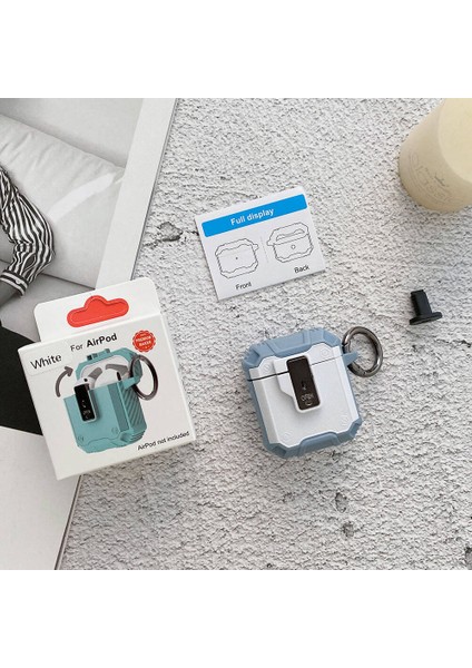 Apple AirPods Uyumlu Zore Airbag 35 Darbelere Karşı Dayanıklı Düğmeli Kılıf-Siyah