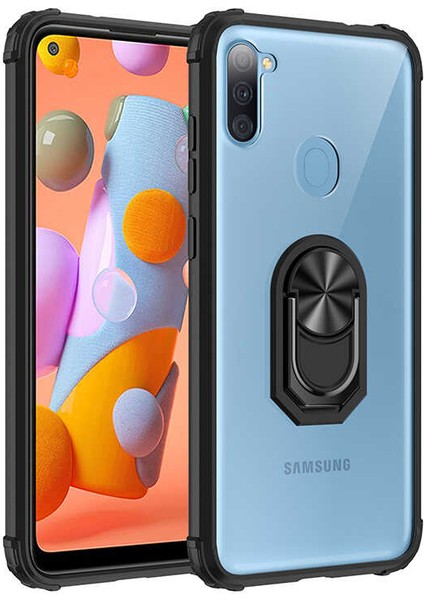 Samsung Galaxy A11 Kılıf Ardx Mola Kapak-Siyah