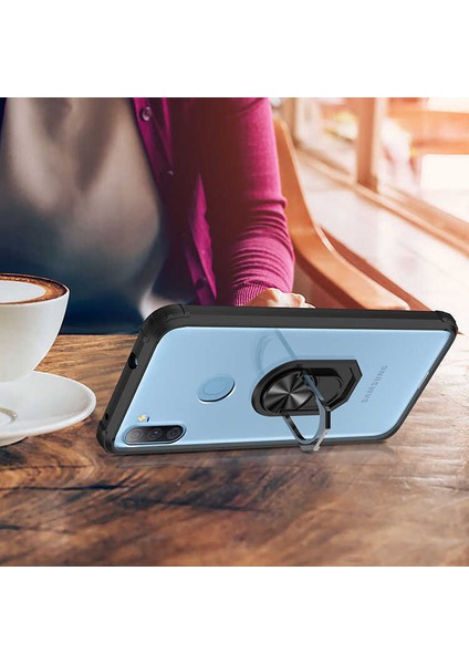 Samsung Galaxy A11 Kılıf Ardx Mola Kapak-Siyah
