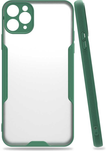Apple iPhone 11 Pro Max Kılıf Ardx Parfe Kapak-Koyu Yeşil