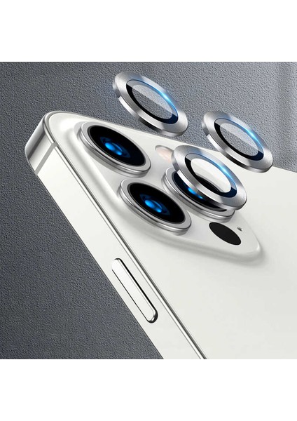 Apple iPhone 12 Pro Max Uyumlu Ardx Cl-07 Kamera Lens Koruyucu-Gümüş