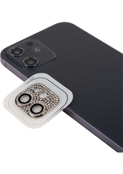 Apple iPhone 12 Mini Uyumlu Ardx Cl-08 Kamera Lens Koruyucu-Gümüş