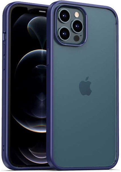 Apple iPhone 12 Pro Max Kılıf Ardx Hom Silikon-Lacivert
