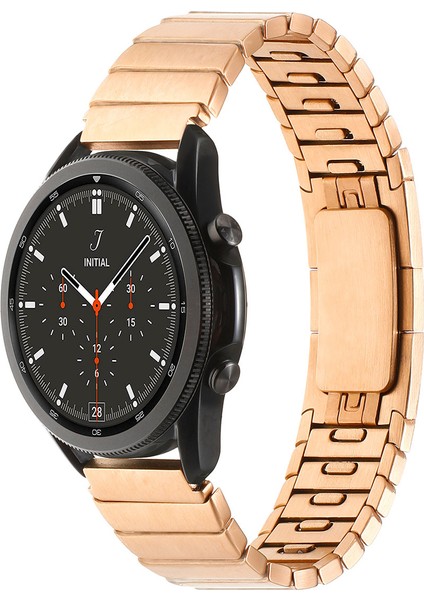 Xiaomi Amazfit Pace Uyumlu Krd-82 22MM Metal Kordon Zore - Rose Gold