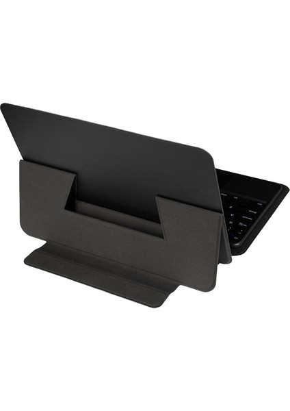 Apple iPad Air 11 2025 M3 Zore Border Keyboard Bluetooh Bağlantılı Standlı Klavyeli Tablet Kılıfı - Siyah