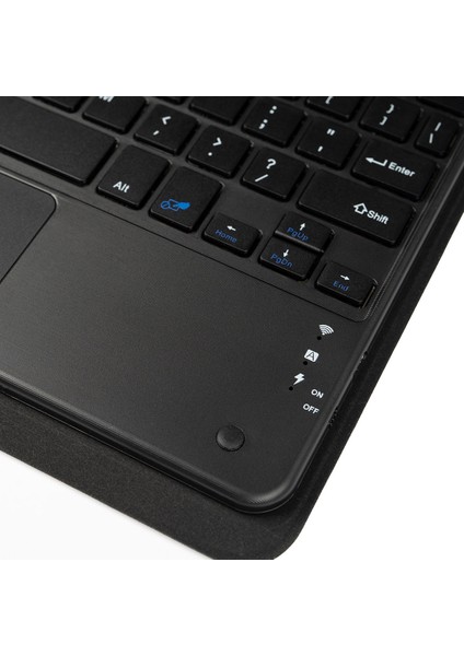 Apple iPad Air 11 2025 M3 Zore Border Keyboard Bluetooh Bağlantılı Standlı Klavyeli Tablet Kılıfı - Siyah