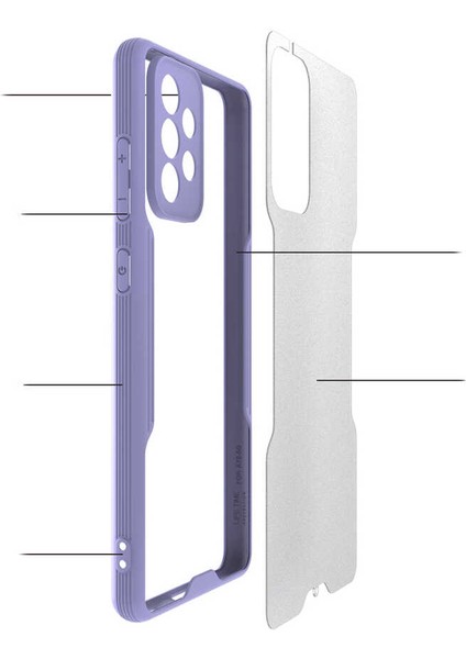 Samsung Galaxy A72 Kılıf Ardx Parfe Kapak-Sarı