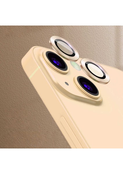 Apple iPhone 13 Uyumlu Ardx Cl-04 Kamera Lens Koruyucu-Gold