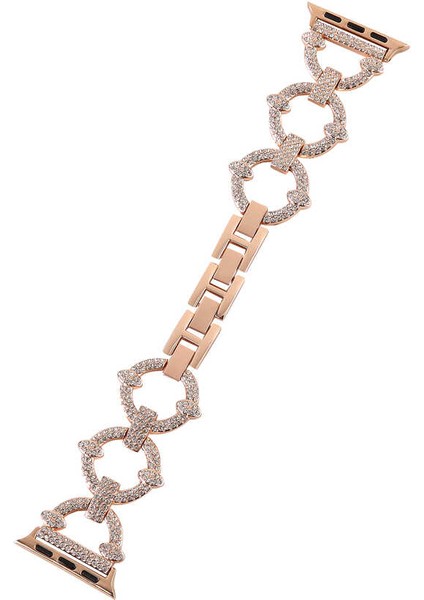 ​​​Watch 44MM Uyumlu Krd-57 Metal Kordon Zore - Rose Gold