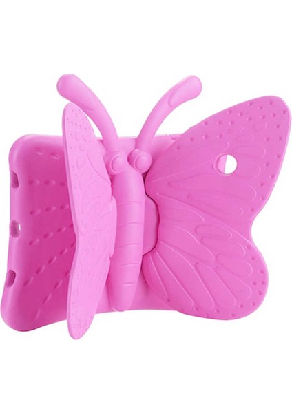 Samsung Galaxy Tab A7 10.4 T500 2020 Uyumlu Zore Butterfly Standlı Tablet Kılıf-Pembe