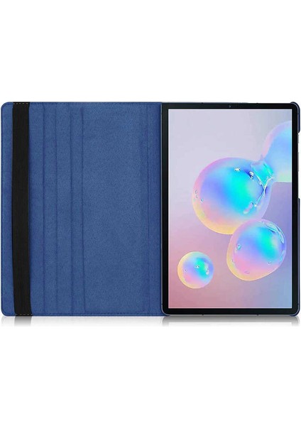 Samsung Galaxy Tab S7 Plus T970 Uyumlu Zore Dönebilen Standlı Kılıf-Mavi