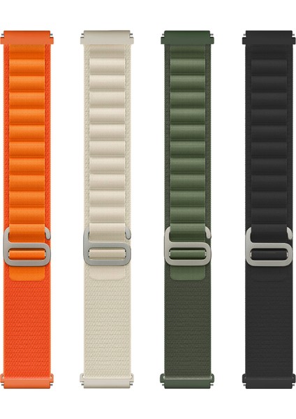 Galaxy Watch Active 2 44MM Uyumlu Krd-74 20MM Hasır Kordon Zore - Siyah