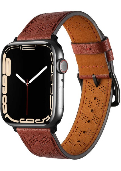 ​​​Watch 7 45MM Uyumlu Krd-76 Pu Deri Kordon Strap Kayış Zore - Gri