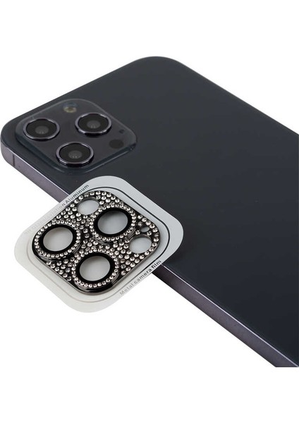 Apple iPhone 13 Pro Max Uyumlu Ardx Cl-08 Kamera Lens Koruyucu-Siyah