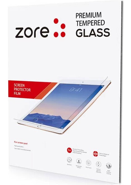Samsung Galaxy Tab S9 Fe Plus Uyumlu Zore Tablet Temperli Cam Ekran Koruyucu-Renksiz