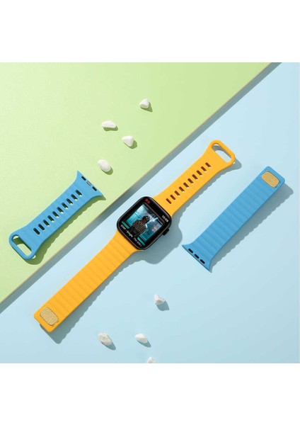 Watch 7 41MM Uyumlu Krd-73 Uyumlu Kordon Zore - Sarı