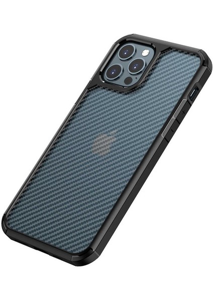 Apple iPhone 12 Pro Max Kılıf Ardx Inoks Kapak-Siyah