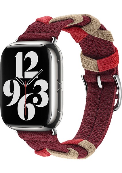 Watch 44MM Uyumlu Zore - Krd-97 Sarmal Örgü Tasarımlı Kordon-Siyah