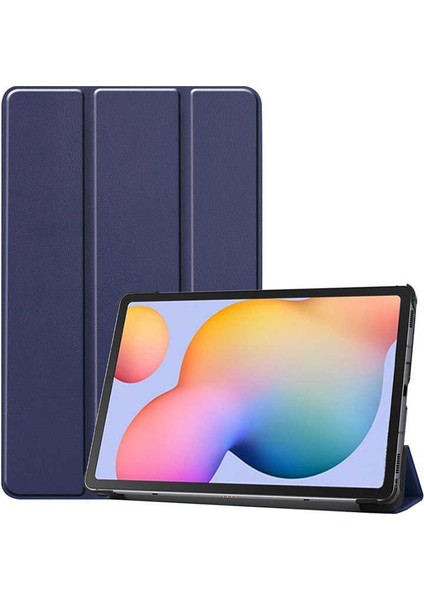 Samsung Galaxy Tab A7 Lite T225 Uyumlu Zore Smart Cover Standlı 1-1 Kılıf-Lacivert