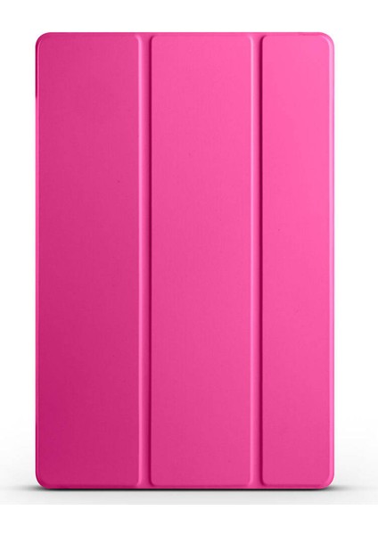 Samsung Galaxy Tab S9 Fe Uyumlu Zore Smart Cover Standlı 1-1 Kılıf-Pembe