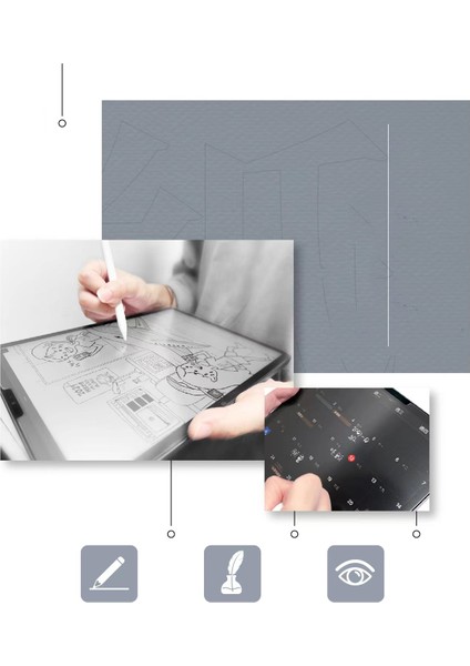Samsung Galaxy Tab A9 Plus Kağıt Hisli Mat ​​​​​​​​​​​​​​​uyumlu Davin Paper Like Ekran Koruyucu-Renksiz