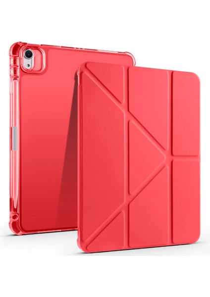 Apple iPad Air 11 2025 M3 Kılıf Zore Tri Folding Kalem Bölmeli Standlı Kılıf - Mavi