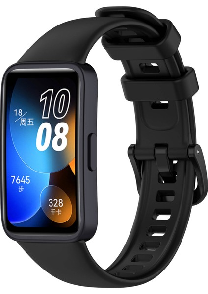 Huawei Band 8 Uyumlu Klasik Kordon Zore - Siyah